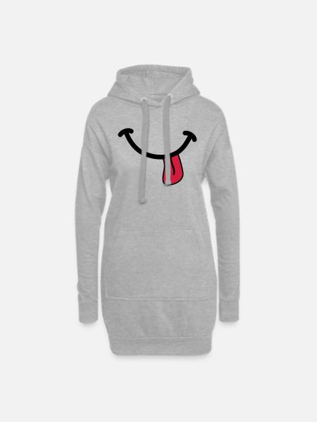 SMILEY - Hoodie Dress - heather grey