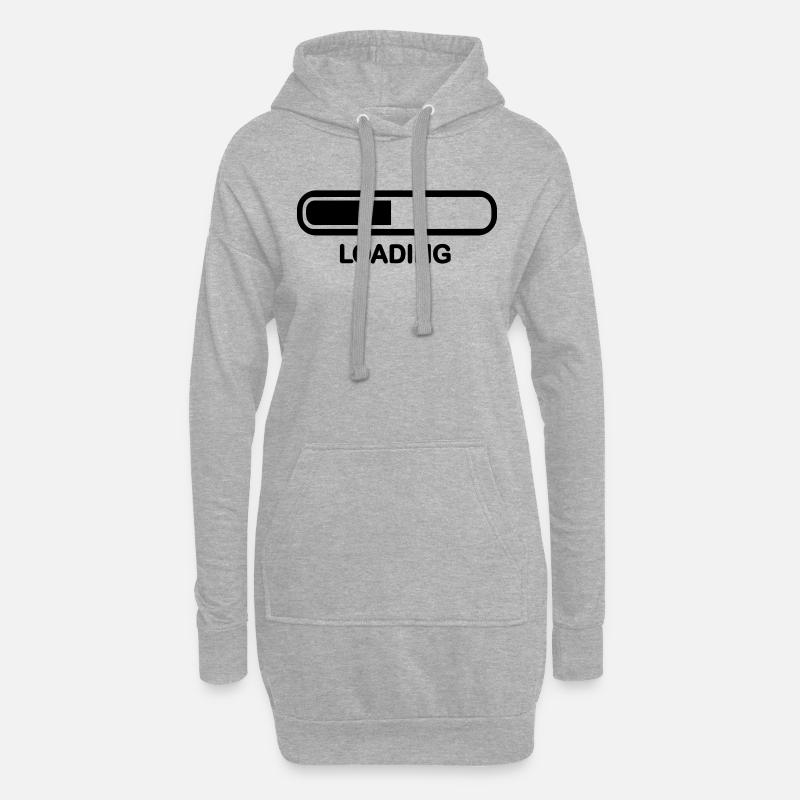 Loading - Hoodie-Kleid - Grau meliert
