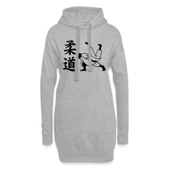 judo - Hoodie-Kleid - Grau meliert - Vorne