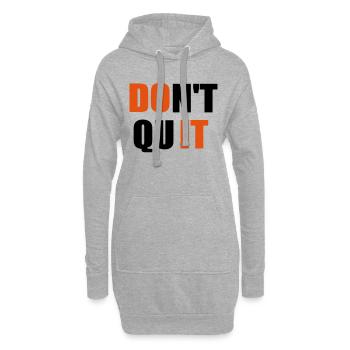 Zitat nicht beenden - Hoodie-Kleid - Grau meliert - Vorne