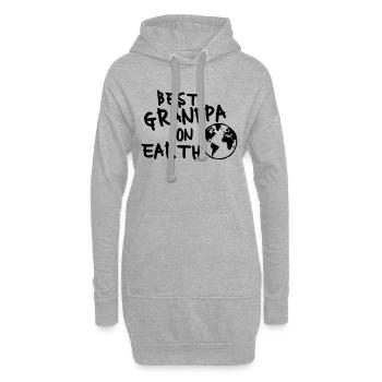 Best grandpa on earth - Hoodie-Kleid - Grau meliert - Vorne