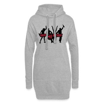 40 - Hoodie-Kleid - Grau meliert - Vorne
