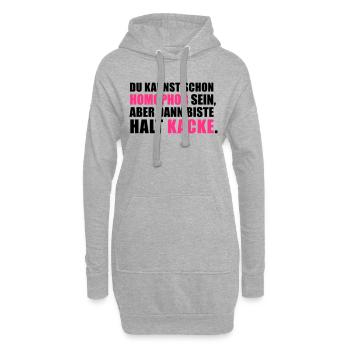 Homophobie is' Kacke - Hoodie-Kleid - Grau meliert - Vorne