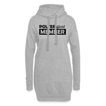 polter member official - Hoodie-Kleid - Grau meliert - Vorne