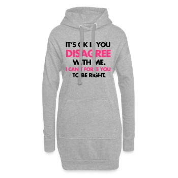 Funny - Sweat-shirt à capuche long Femme - gris chiné - Devant