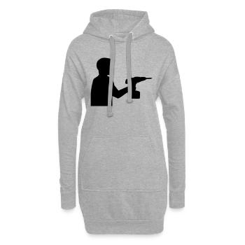 Artisan - Sweat-shirt à capuche long Femme - gris chiné - Devant