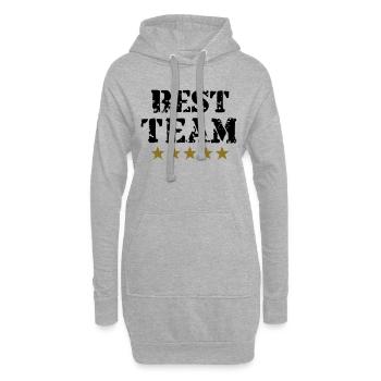 Best Team, 5 Stars, Champions, Sports, Winner - Sweat-shirt à capuche long Femme - gris chiné - Devant