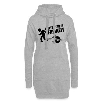 Letzter Tag in Freiheit - Hoodie-Kleid - Grau meliert - Vorne