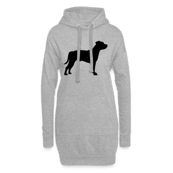 Staffordshire Terrier - Sweat-shirt à capuche long Femme - gris chiné - Devant
