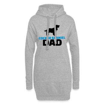 Cocker Spaniel - Hoodie-Kleid - Grau meliert - Vorne