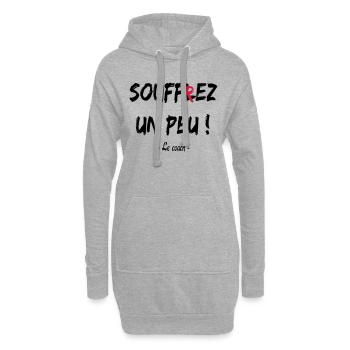 Soufflez un peu - Hoodie-Kleid - Grau meliert - Vorne