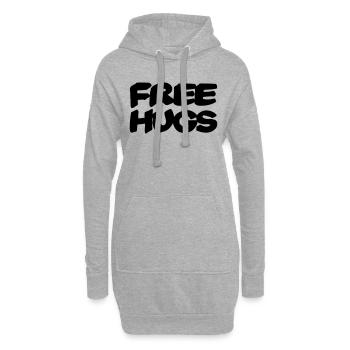 Free hugs - Hoodie-Kleid - Grau meliert - Vorne