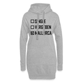 Singel Vergeben Mallorca Spruch - Hoodie-Kleid - Grau meliert - Vorne