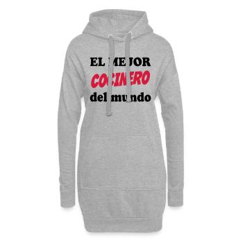 El mejor cocinero del mundo 111 - Hoodie-Kleid - Grau meliert - Vorne