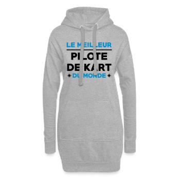 Karting / Kart / Automobile / Sport / Voiture - Sweat-shirt à capuche long Femme - gris chiné - Devant