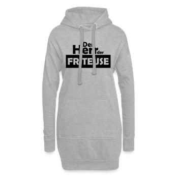 der herr der friteuse - Hoodie-Kleid - Grau meliert - Vorne