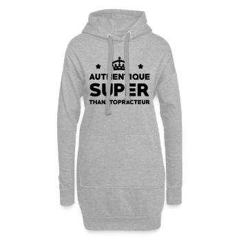 Thanatopraxie / Thanatopracteur / Thanatopractrice - Sweat-shirt à capuche long Femme - gris chiné - Devant