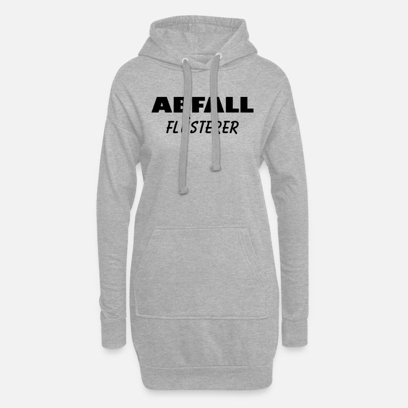 Abfall Flüsterer - Hoodie-Kleid - Grau meliert
