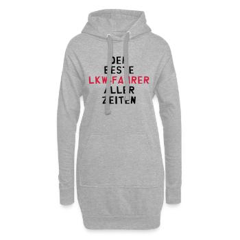 LKW-Fahrer LKW-Fahrerin LWK Lastwagen Möbelpacker - Hoodie-Kleid - Grau meliert - Vorne