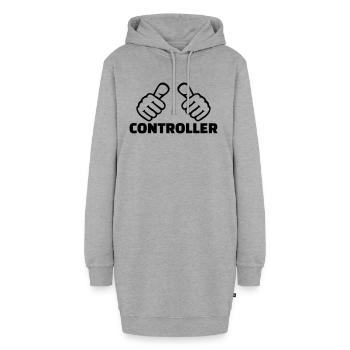 Controller - Hoodie-Kleid - Grau meliert - Vorne