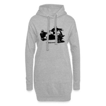 Sidecar Moto Cross - Hoodie-Kleid - Grau meliert - Vorne
