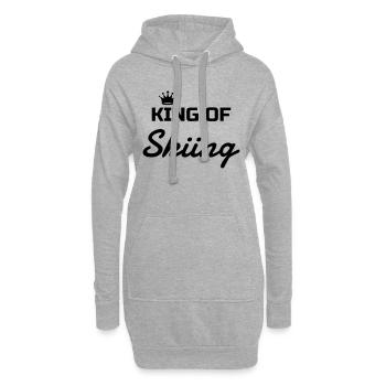 Skifahren Skifahrer Sport Ski Spieler - Hoodie-Kleid - Grau meliert - Vorne