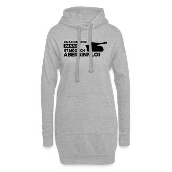 ein leben ohne panzer - Hoodie-Kleid - Grau meliert - Vorne