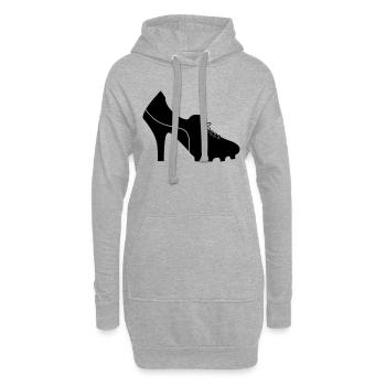 woman_soccer_01 - Hoodie-Kleid - Grau meliert - Vorne