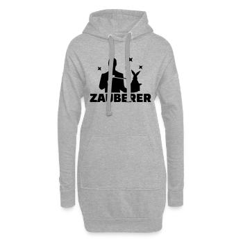 Zauberer - Hoodie-Kleid - Grau meliert - Vorne