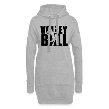 text mann junge sprung aufschlag silhouette schatt - Hoodie-Kleid - Grau meliert - Vorne