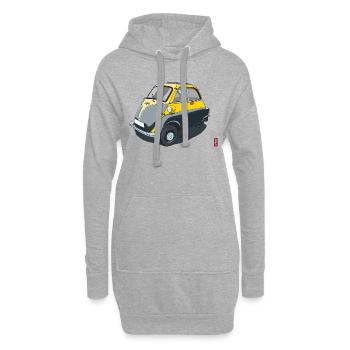 Oldtimer Isetta - Sweat-shirt à capuche long Femme - gris chiné - Devant