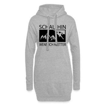 Bouldern Klettern Climbing - Hoodie-Kleid - Grau meliert - Vorne