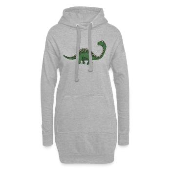 Dino 5 - Hoodie-Kleid - Grau meliert - Vorne