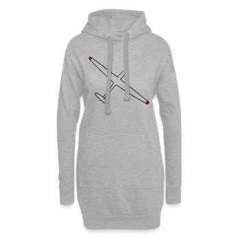 glider - Hoodie-Kleid - Grau meliert - Vorne