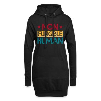 Non Fungible Human - Sweat-shirt à capuche long Femme - noir - Devant