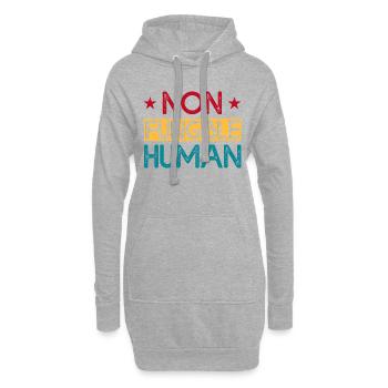 Non Fungible Human - Sweat-shirt à capuche long Femme - gris chiné - Devant