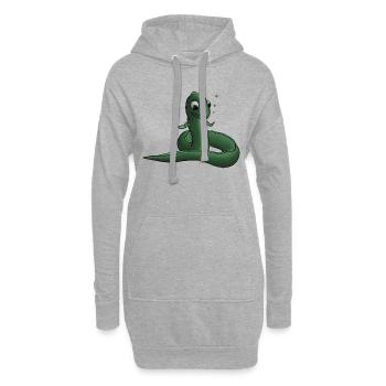Egal Aal - machste nix - Hoodie-Kleid - Grau meliert - Vorne