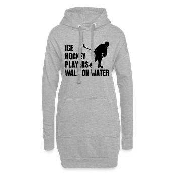 Eishockeyspieler Eishockey Hockeyfan Eishockeyteam - Hoodie-Kleid - Grau meliert - Vorne