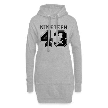 1943 - Hoodie-Kleid - Grau meliert - Vorne