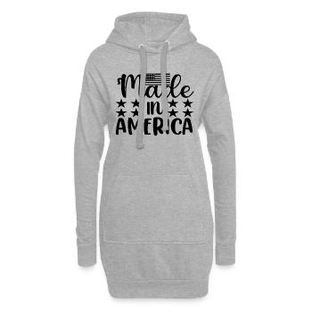 Fabriqué en Amérique - Sweat-shirt à capuche long Femme - gris chiné - Devant