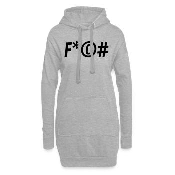 FCK Schriftzug - Hoodie-Kleid - Grau meliert - Vorne