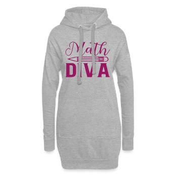 Math Diva, For all divas who love mathematics - Hoodie Dress - heather grey - Front