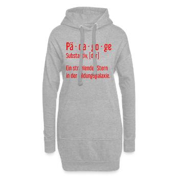 Pädagoge Pädagogen Schule Lehrer Unterricht - Hoodie-Kleid - Grau meliert - Vorne