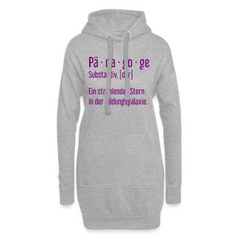 Pädagoge Pädagogen Schule Lehrer Unterricht - Hoodie-Kleid - Grau meliert - Vorne