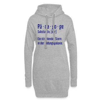 Pädagoge Pädagogen Schule Lehrer Unterricht - Hoodie-Kleid - Grau meliert - Vorne
