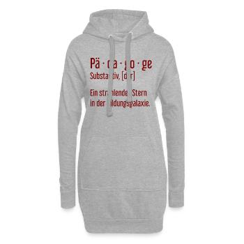 Pädagoge Pädagogen Schule Lehrer Unterricht - Hoodie-Kleid - Grau meliert - Vorne