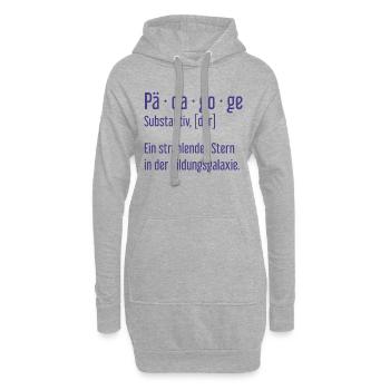 Pädagoge Pädagogen Schule Lehrer Unterricht - Hoodie-Kleid - Grau meliert - Vorne