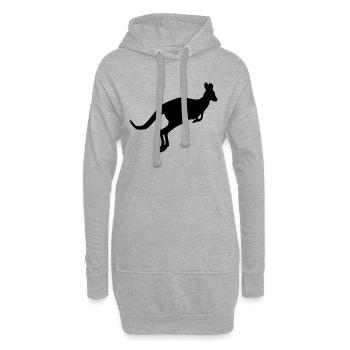 kangaroo 01 - Hoodie-Kleid - Grau meliert - Vorne