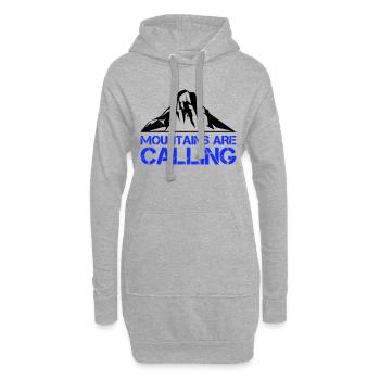 Montagnes Montagnes - Sweat-shirt à capuche long Femme - gris chiné - Devant