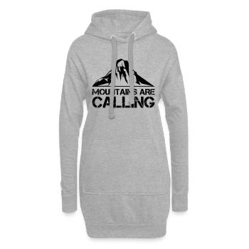Montagnes Montagnes - Sweat-shirt à capuche long Femme - gris chiné - Devant